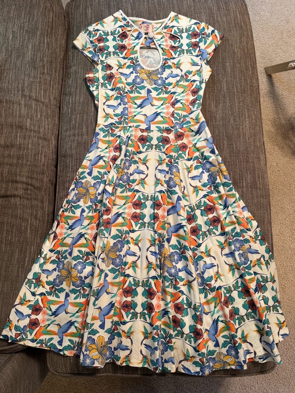 Banned Retro 50s Retro Swing Dress with Keyhole Neckline